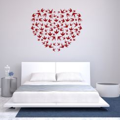 Coeur form&eacute; par des oiseaux