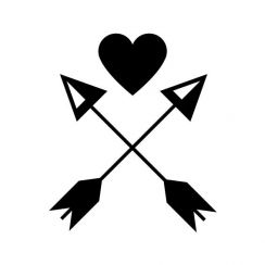 Coeur et ses deux fl&egrave;ches