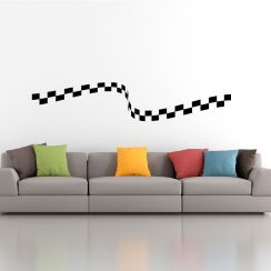 Long drapeau &agrave; damier