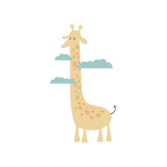 Girafe la t&ecirc;te dans les nuages