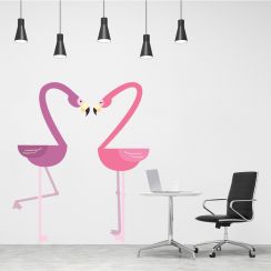 Deux flamants roses