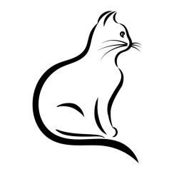 Chat assis stylis&eacute;