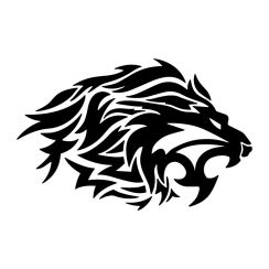 T&ecirc;te de lion tribale