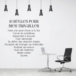 10 r&egrave;gles pour bien travailler