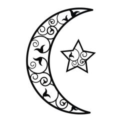 Croissant de lune et &eacute;toile