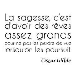 La sagesse, c'est d'avoir des r&ecirc;ves...