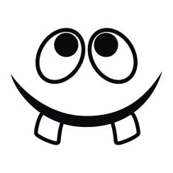 Dr&ocirc;le de visage souriant