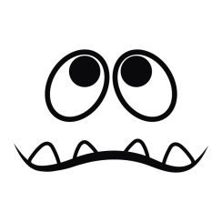 Visage de monstre sympathique