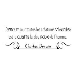 Darwin : l'amour pour toutes les cr&eacute;atures vivantes