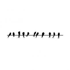 Oiseaux pos&eacute;s sur un fil