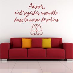Aimer, c'est regarder dans la m&ecirc;me direction