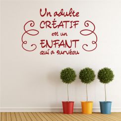Un adulte cr&eacute;atif...
