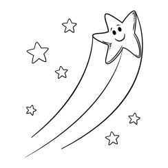 &Eacute;toile filante souriante