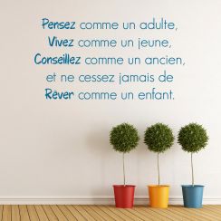 Ne cessez jamais de r&ecirc;ver comme un enfant