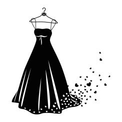 Robe sur un cintre et c&oelig;urs