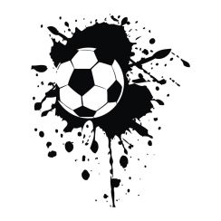 Ballon de foot &eacute;cras&eacute; contre le mur