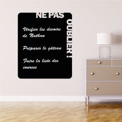 Ardoise - Ne pas oublier