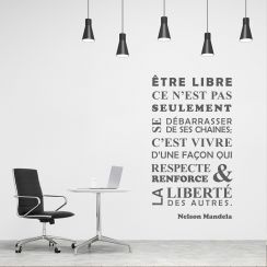 Nelson Mandela : "&Ecirc;tre libre, ce n'est pas seulement se d&eacute;barrasser de ses cha&icirc;nes ..."