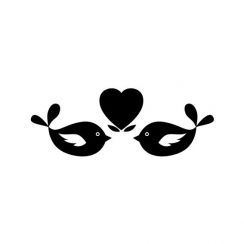 Couple d'oiseaux amoureux